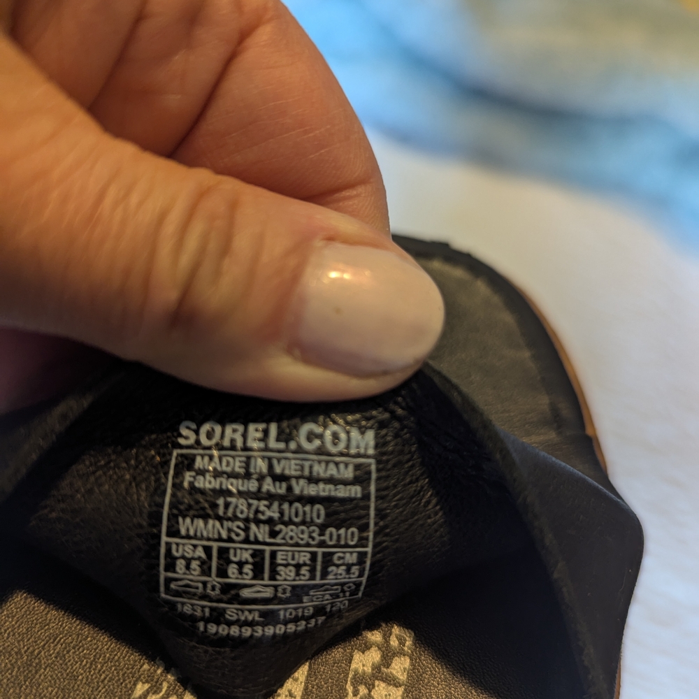 Sorel Ella Ankle Strap Sandals - Black size 8.5 - Picture 4 of 6